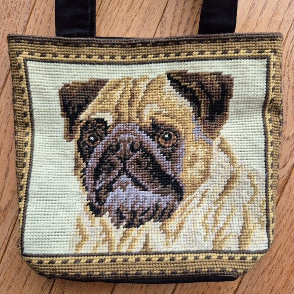 Pug Tapestry Tote Bag Small - Picture 2 of 10